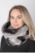 Rex rabbit fur neck warmer - Horizontal effect